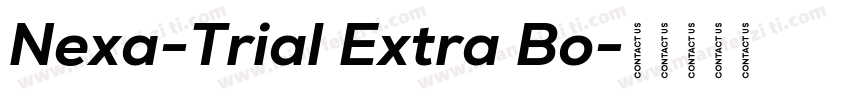 Nexa-Trial Extra Bo字体转换